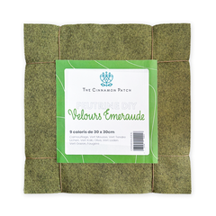 ASSORTIMENT DE FEUTRINE DIY VELOURS ÉMERAUDE