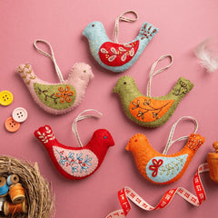 KIT FEUTRINE DIY OISEAUX FOLK – CORINNE LAPIERRE