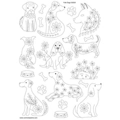 MOTIFS À BRODER STICK & STITCH CHIENS FOLK – CORINNE LAPIERRE