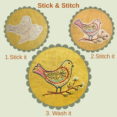 MOTIFS À BRODER STICK & STITCH FLEURS FOLK – CORINNE LAPIERRE