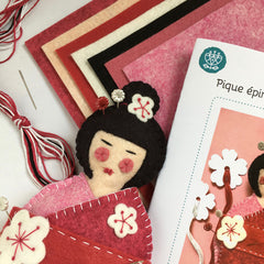 KIT FEUTRINE KOKESHI PIQUE ÉPINGLES & RANGE CISEAUX