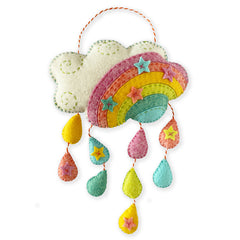 KIT FEUTRINE DIY PENDENTIF PETIT NUAGE BONHEUR